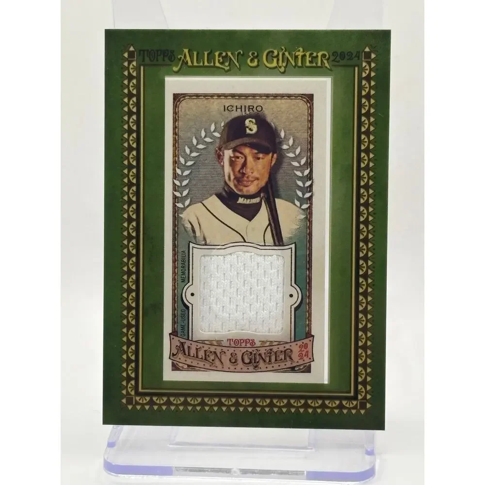 2024 Topps Allen & Ginter Ichiro Mini Framed Game Used Jersey Relic Mariners - Picture 1 of 2